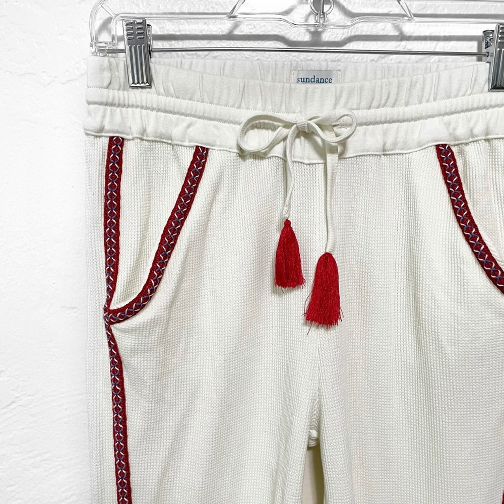 sundance Ingrid Henley Embroidered Thermal Jogger Pants - S